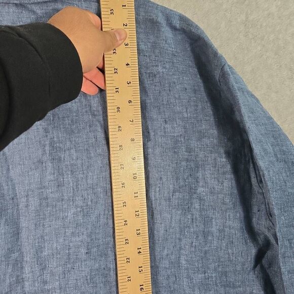 Proper cloth Linen Shirt Long Sleve 3XL Pockets - Picture 9 of 12